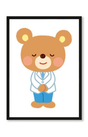 クマのお医者さん　お辞儀　挨拶