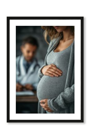 Consultation médicale d’une femme enceinte chez le docteur, suivi de grossesse en cabinet médical, maternité et santé prénatale