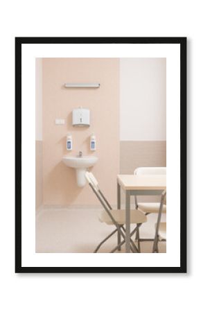 Zupełnie nowy gabinet medyczny w szpitalu/klinice, wyposażony w nowe meble