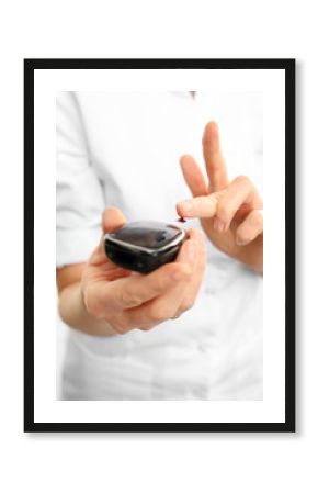 Glukometr. Pomiar poziomu cukru we krwi