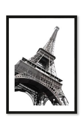 Famous Eiffel Tower of Paris isolated on white