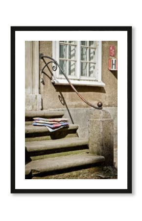 detail of starcas in Mariacka street in historic city of Gdansk, Poland