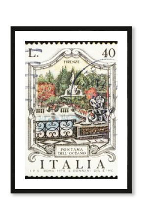 Postage stamp Italy 1974 Oceanus Fountain, Florence