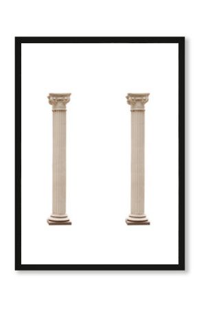 Columns isolated on a white background