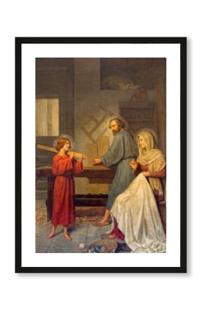Rome - The painting of Holy Family in workroom