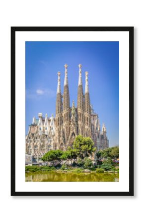 Sagrada familia, Barcelona. Retro-style
