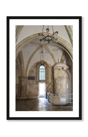 Jerusalem , Israel - July 13 . 2015 : Cenacle (Room of the last supper) where Jesus and his disciples held the Passover feast - the Last Supper