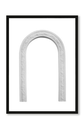 beautiful architectural arch isolated on white background