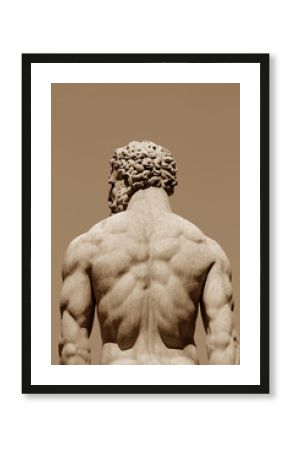 Picture of a statue of a muscular man