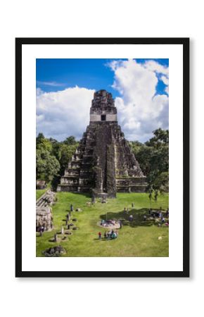 Gran Plaza at the archaeological site Tikal, Guatemala.