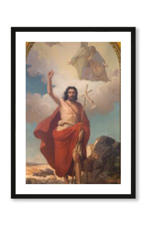 TURIN, ITALY - MARCH 13, 2017: The painting of St. John the Baptist in Duomo by Rodolfo Morgari (1862).