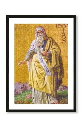 BERLIN, GERMANY, FEBRUARY - 14, 2017: The fresco of prophet Isaiah in Herz Jesu church by Friedrich Stummel and Karl Wenzel from end of 19. and begin of 20. cent.