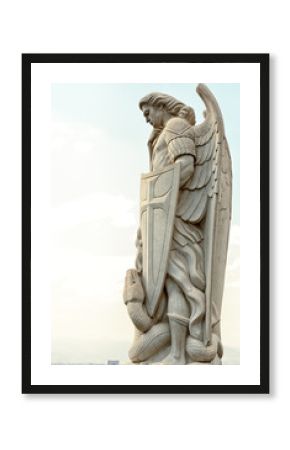 Statue of the Archangel Michael near the Basilica of Guadalupe i