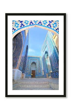 Shah-i-Zinda  necropolis in Samarkand, Uzbekistan.  