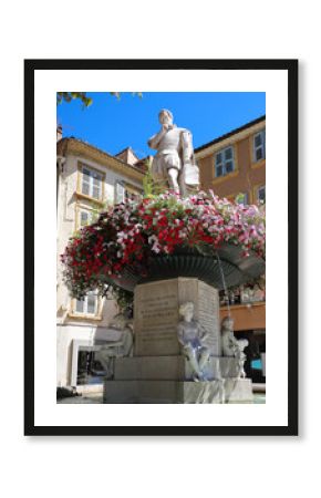 The Adam de Craponne fountain, Salon de Provence, France.