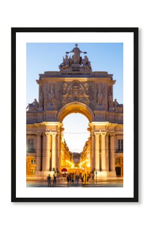 The Commerce square  in Lisbon, Portugal at sunset