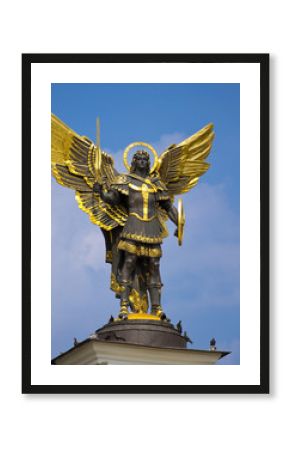 Archangel Michael Saint patron of Kiev in independence square, K