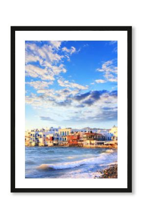 Colorful Little Venice on Mykonos island, Greece