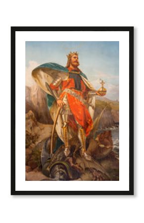 Rome - The painting of St. Olav the king of Norway 