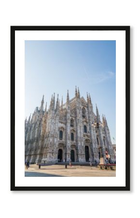the cathedral in the center of Milan