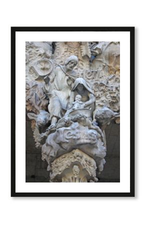 Nativity faсade of Sagrada Familia Temple, Barcelona,Catalonia, Spain