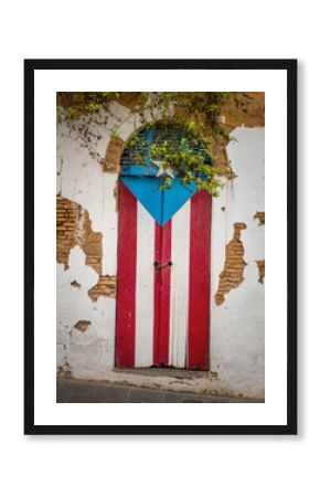 Doors of a ruined house in San Juan, Puerto Rico