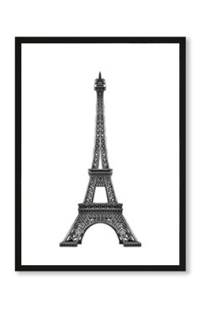 Eiffel tower isolated.