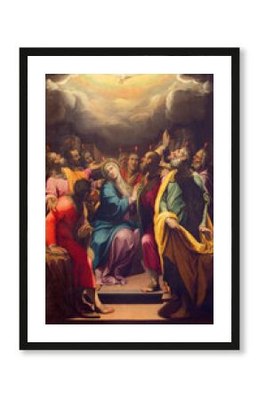 CREMONA, ITALY - MAY 25, 2016: The painting of Pentecost in The Cathedral by G. B. Trotti nicknamed Malosso (1555 - 1612).