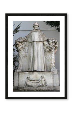 statue of world famous scientist Gregor Johann Mendel