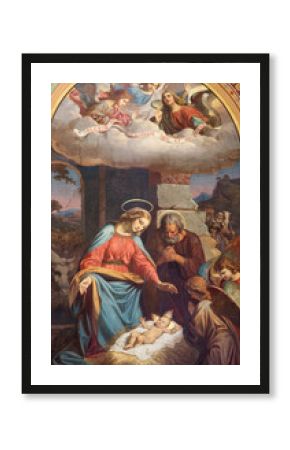 VIENNA - JULY 27:  Fresco of Nativity scene by Karl von Blaas from 19. cent. in nave of Altlerchenfelder church on July 27, 2013 Vienna.