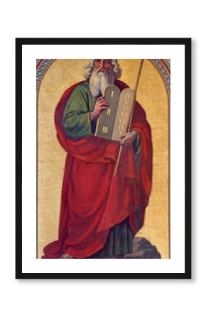 VIENNA - JULY 27:  Fresco of Moses by Joseph Schonman from year 1857 in Altlerchenfelder church on July 27, 2013 Vienna.