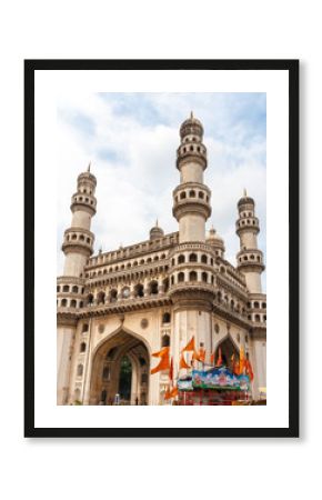 The Charminar tower in the city of Hyderabad, India