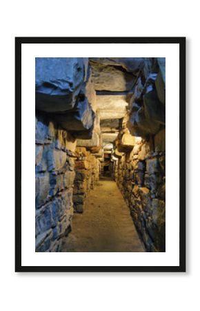 Underground tunnels within the main temple of Chavin de Huantar