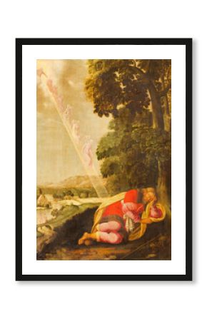 BERLIN, GERMANY, FEBRUARY - 16, 2017: The painting of The Jacob's Ladder in church Marienkirche by Michal Conrad Hirt (1642).