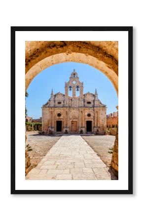 Arcadi Monastery behind the Arch. Crete. Greece.