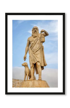 Statue Of Diogenes, famous ancient Greek philosopher born in Sinop in the 5th century BC. Sinop, Turkey.