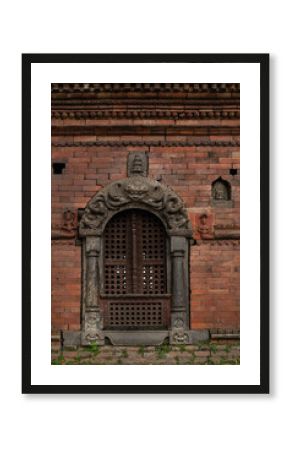Door of a buddhist's temple in Kathmandu