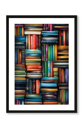Vibrant Pages: Colored Books Texture