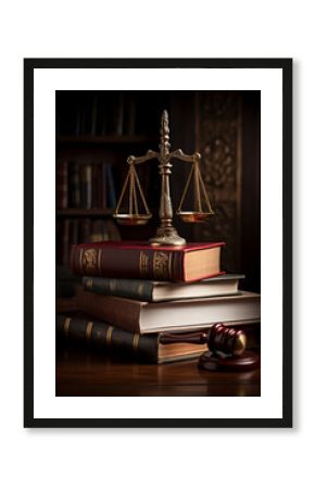 Judges gavel and stacked law books