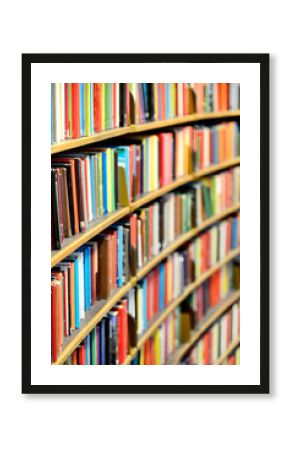 Public library bookshelf