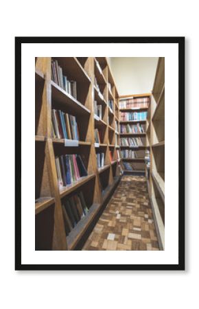 Old books in a vintage library