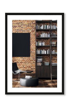 Minimalist industrial interior background, 3d render