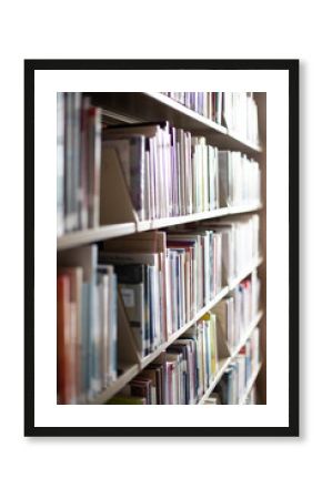 library shelf full of books