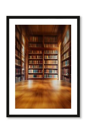 Abstract blurred public library interior space. blurry room with bookshelves by defocused effect. use for background or backdrop in business or education concepts