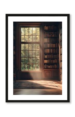 The library reading room under soft light