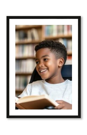 Smiling Child Reading