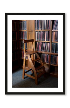 old books on the shelf