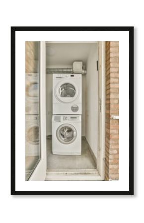 Simple interior of laundry room