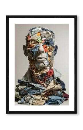 Pile of clothes that looks kind of like a head