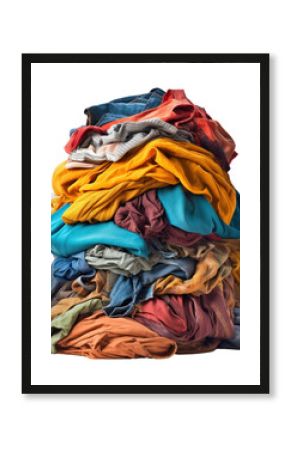 PNG A pile of used clothes laundry white background variation.